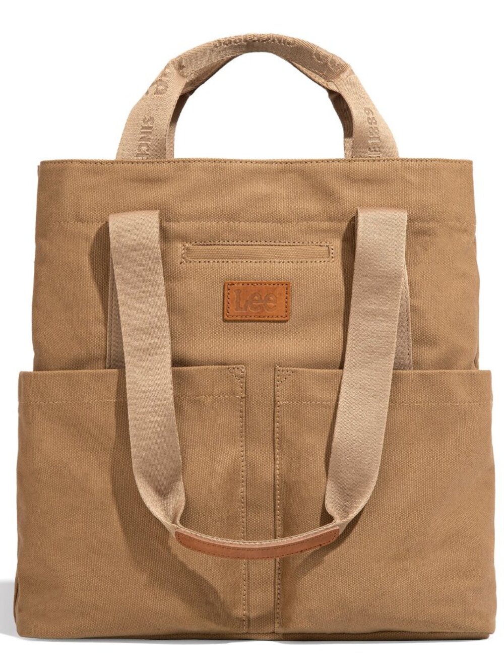 Montana West x Lee Large Canvas Tote Bag for Women Khaki - Picture 3 of 6